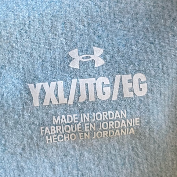 NWT Boys 1/4 Quarter Zip Under Armour Youth XL Blue Long Sleeve - Picture 8 of 9